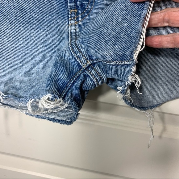 BDG Cut Off Jean Short Sz 26 Blue Distressed High Rise Denim Urban Outfitters - Picture 6 of 11